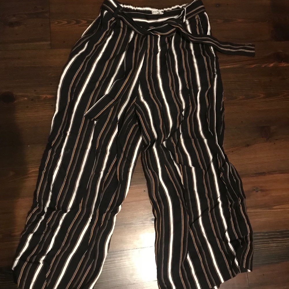 Striped Midi Pants